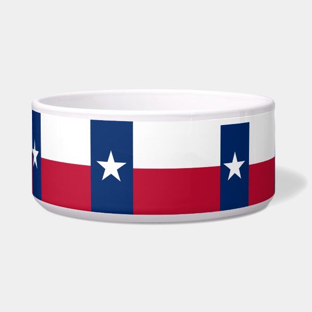 Texas State Flag Pet Bowl (Front)
