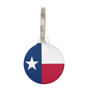 Texas State Flag Pet Tag