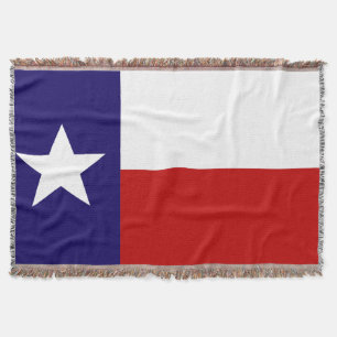 Texas State Flag Print Patriotic Throw Blanket