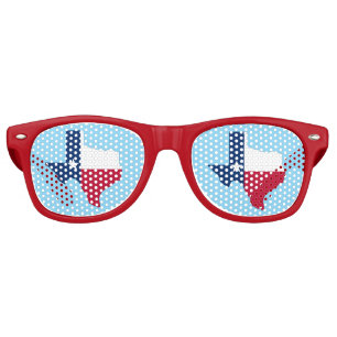 Texas State Flag Red, White, and Blue Retro Sunglasses