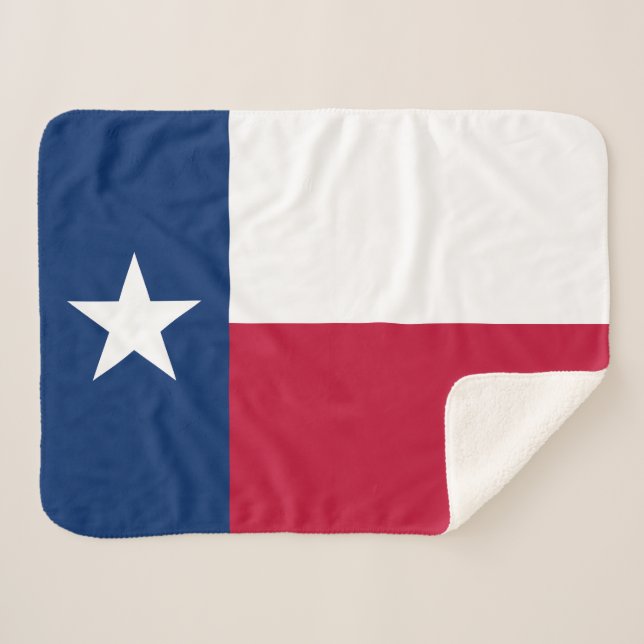Texas State Flag Sherpa Blanket (Front (Horizontal))