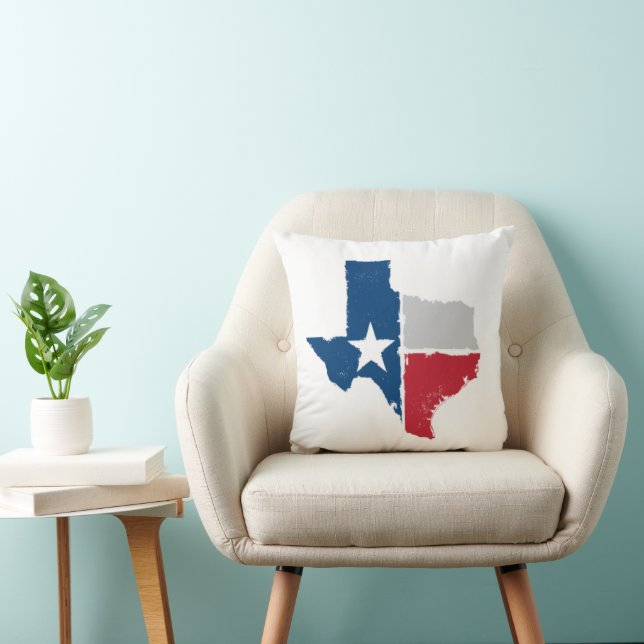 Texas State Flag Throw Pillow (Chair)