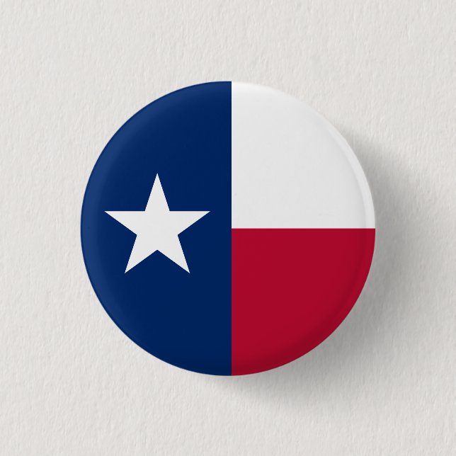 Texas State Flag USA 1 Inch Round Button (Front)