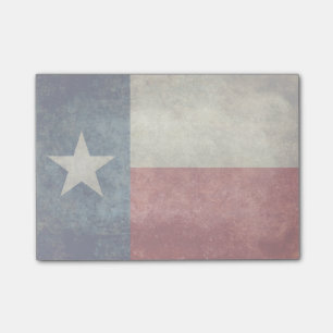 Texas state flag vintage retro post its notes