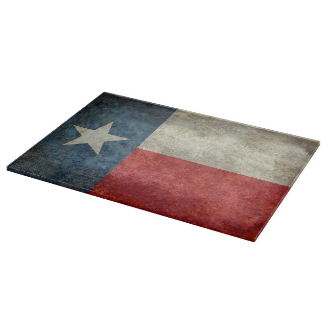 Texas state flag vintage retro style cutting board (Corner)