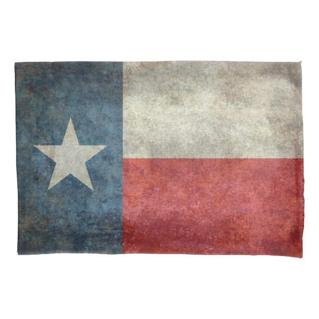Texas state flag vintage retro style Pillowcase (Front)