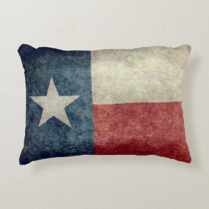 Texas state flag vintage retro style throw pillow