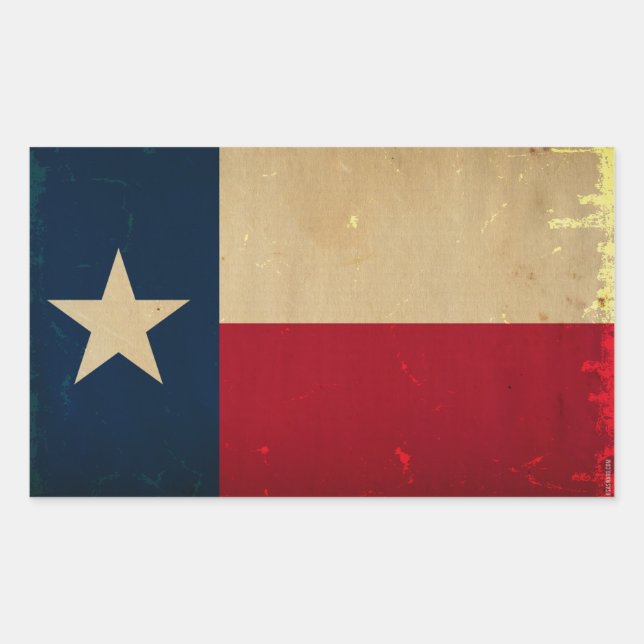 Texas State Flag VINTAGE Sticker (Front)