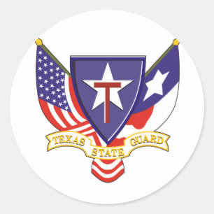 Texas State Guard Classic Round Sticker