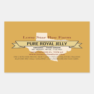 Texas State Honey Product Rectangle Stickers