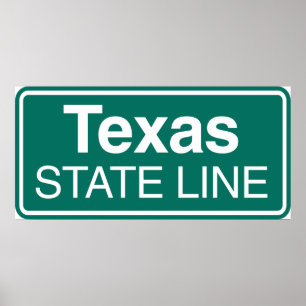 Texas State Line Road Sign
