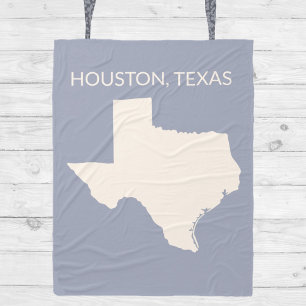 Texas State Map Home Decor  Fleece Blanket