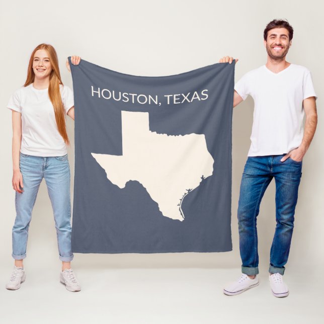 Texas State Map Home Decor  Fleece Blanket (In Situ)
