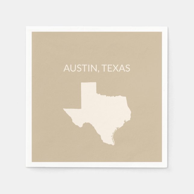 Texas State Map Home Decor  Napkin (Front)