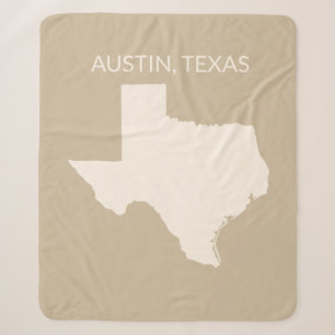 Texas State Map Home Decor  Sherpa Blanket
