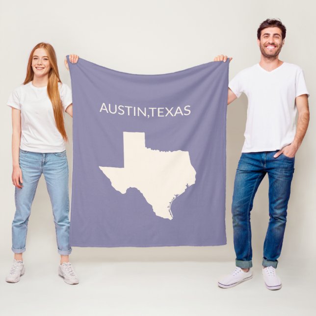 Texas State Map Home Decor  Sherpa Blanket (In Situ)