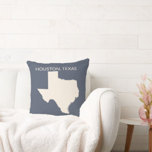 Texas State Map Home Decor Throw Pillow