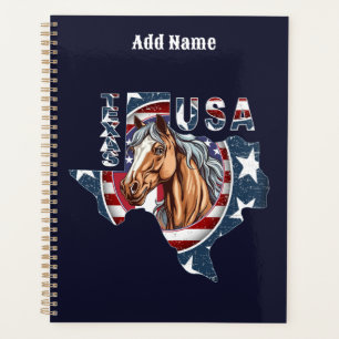 Texas State Outline USA Horse