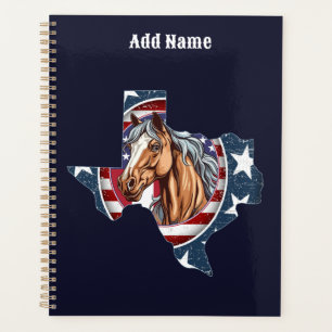 Texas State Outline USA Horse Planner
