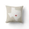 Texas State Pillow Faux Linen Personalized Heart