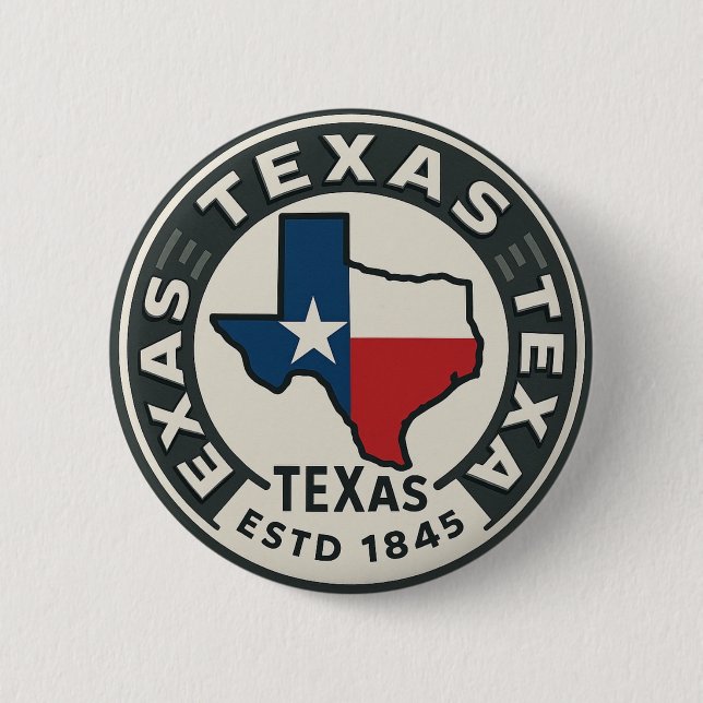 Texas state pride  2 inch round button (Front)