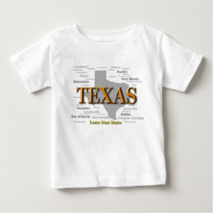 Texas State Pride Map Silhouette Baby T-Shirt