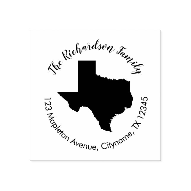 Texas state return address rubber stamp (Imprint)