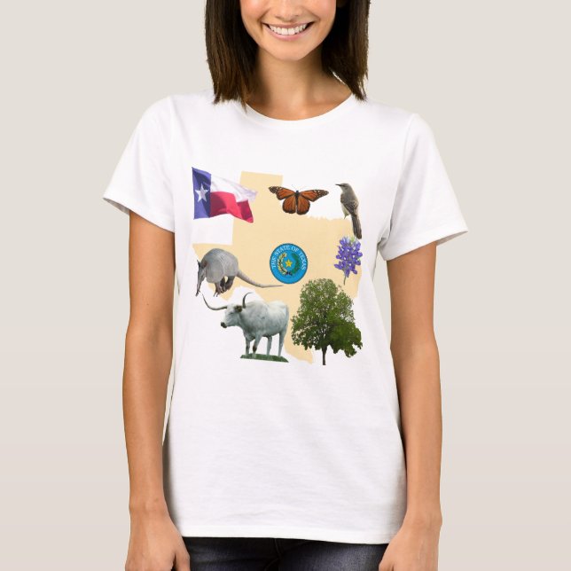 Texas State Symbols T-Shirt (Front)