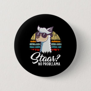 Texas State Test Day Llama Alpaca For Students Gif 2 Inch Round Button