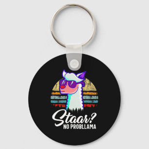 Texas State Test Day Llama Alpaca For Students Keychain