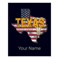 Texas State United States Retro Map Vintage USA