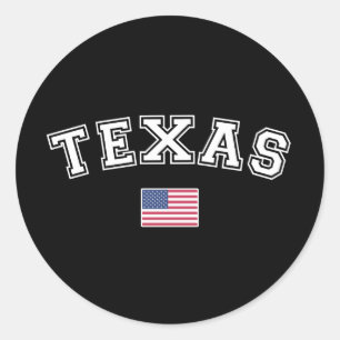 Texas State USA Flag Classic Round Sticker