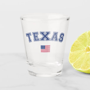 Texas State USA Flag Shot Glass