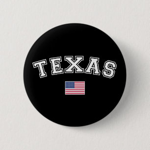 Texas State USA Flag T-Shirt 2 Inch Round Button