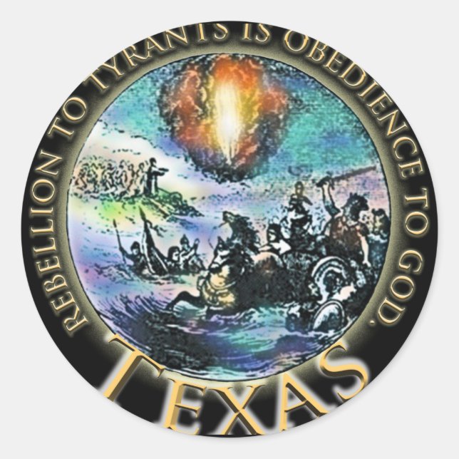 Texas Sticky Black Gold  Classic Round Sticker (Front)