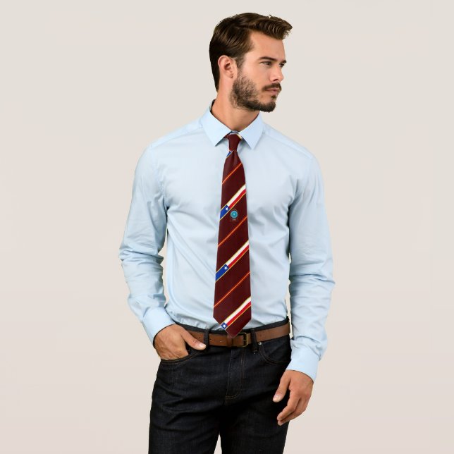 Texas stripes flag tie (In Situ)