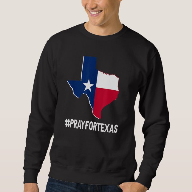 Texas Strong Pray For Texas Students Kids Flag Map Sweatshirt (Front)