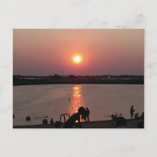 Texas sunset on Lewisville Lake Postcard