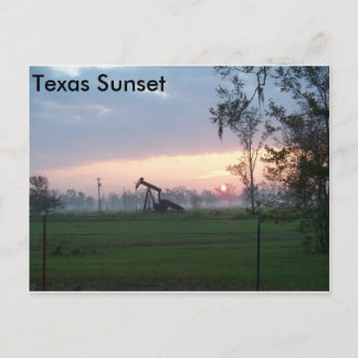 Texas Sunset Postcard