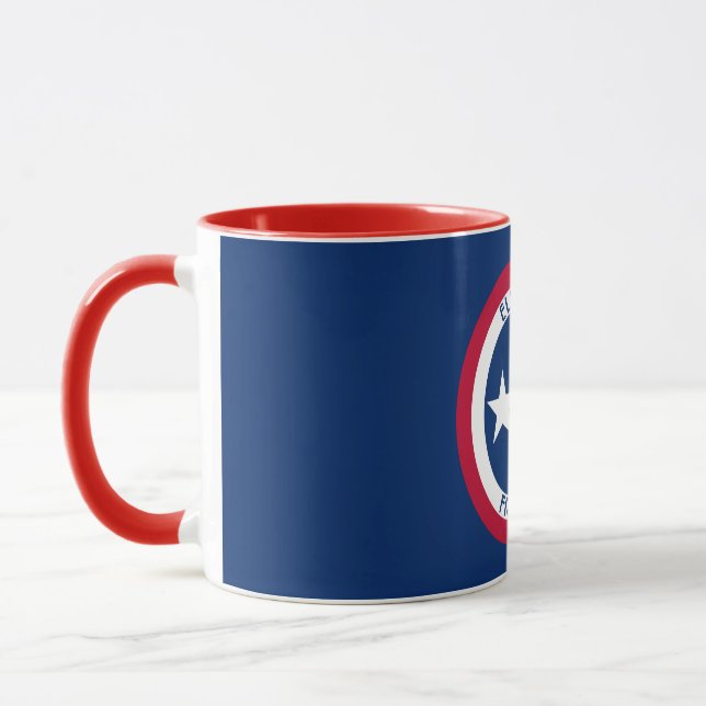 Texas The Lone Star Personalized Flag Mug (Left)