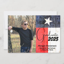 Texas Themed Photo Graduation Announcement