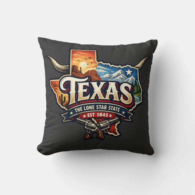 TEXAS  THROW PILLOW (Front)