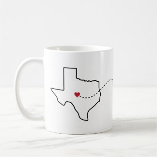 Texas to West Virginia - Heart2Heart Coffee Mug