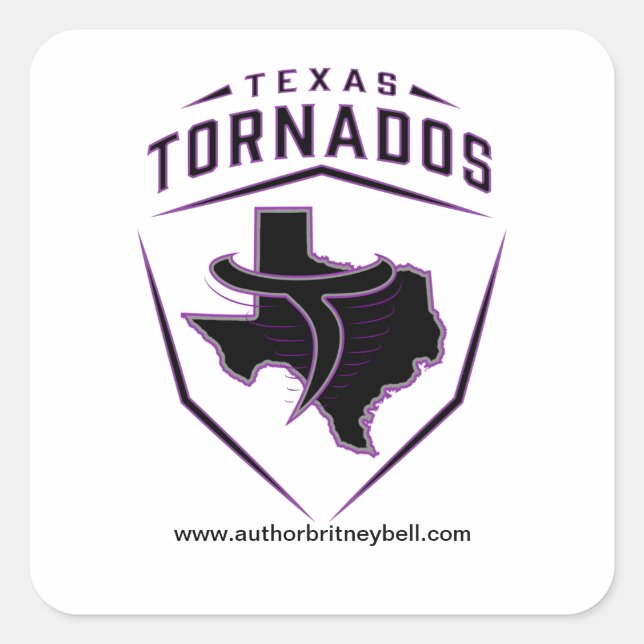 Texas Tornados Square Sticker (Front)