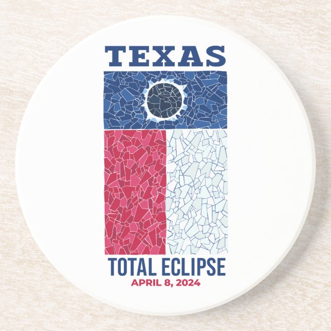 Texas Total Eclipse Dessous de verre en pierre, gr (Devant)