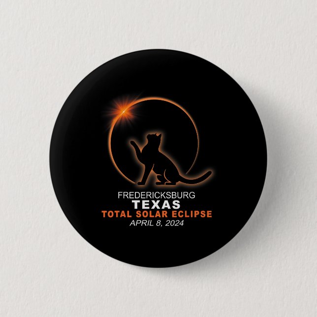 Texas Total Solar Eclipse 2024  2 Inch Round Button (Front)