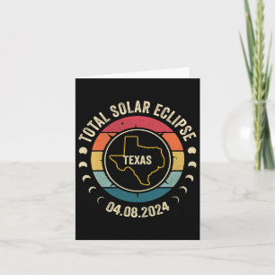 Texas Total Solar Eclipse 2024 American Totality A Card