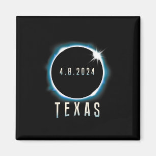 Texas Total Solar Eclipse 2024 Blue April 8 Men Wo Magnet