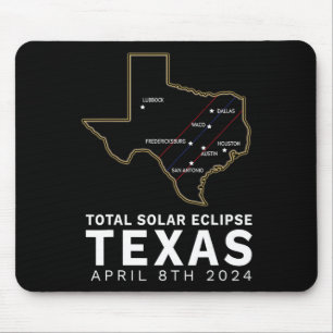 Texas Total Solar Eclipse 2024 Path Of Totality Te Mouse Pad