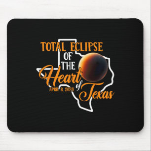 Texas Total Solar Eclipse April 8 2024 Usa Map Tot Mouse Pad